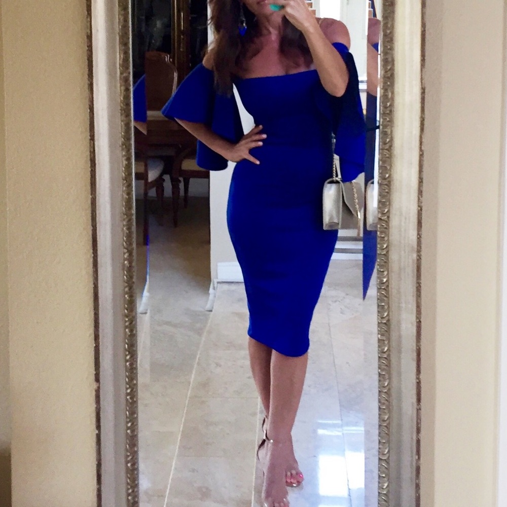 Blue ruffle dress